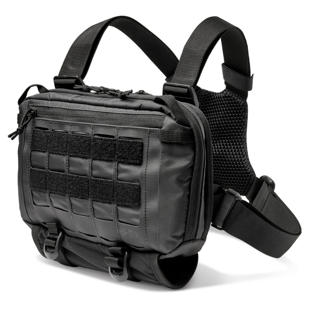 5.11 - Skyweight Survival Plus Chest Print  กีระเป๋าสีดำมุมมอง ด้านหน้า ทรงทหาร ดูดี มีมาตรฐาน 