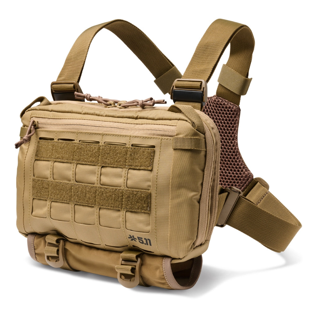 5.11 - Skyweight Survival Plus Chest Print กระเป๋ายุทธวิธีสะพายด้านหน้า มุมมองด้านหน้าเห็นกระเป๋าชัดเจน 