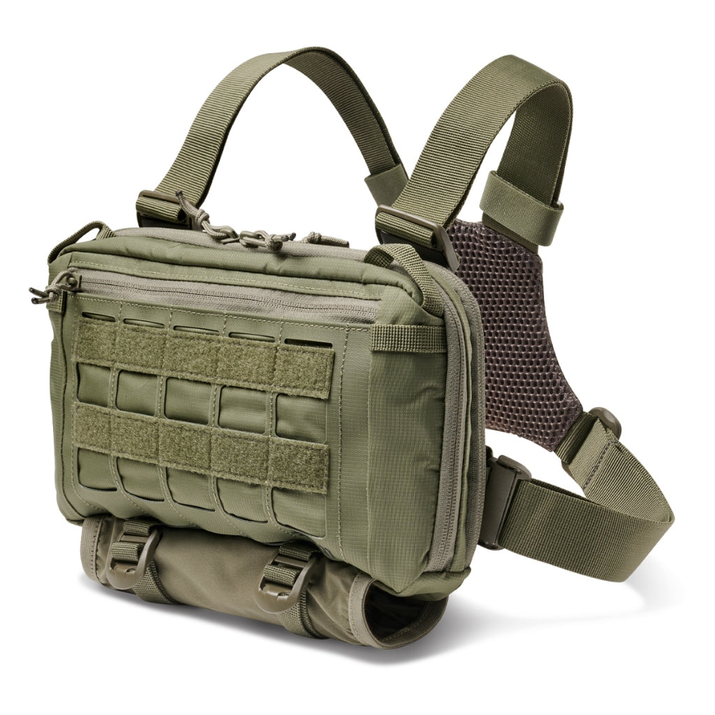 5.11 - Skyweight Survival Plus Chest Print  กระเป๋าคาดอก สีเขียวทหาร มุมมองภาพด้านหน้า