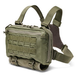 5.11 - Skyweight Survival Plus Chest Print  กระเป๋าคาดอก สีเขียวทหาร มุมมองภาพด้านหน้า