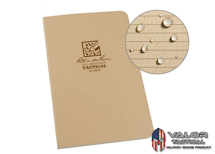 Rite In The Rain - [ Universal ] 4.5 x7.5 Tactical Field Book with Field Flex Cover [ Tan ]