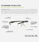 Revision - STINGERHAWK EYEWEAR DELUXE KITS Vermillion, Clear & Smoke Regular [Frame Black]