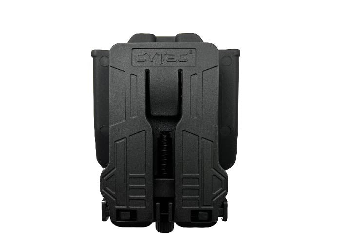 CYTAC - Double Magazine Pouch with Belt Clip, Black [ for Double Stack Magazine ]