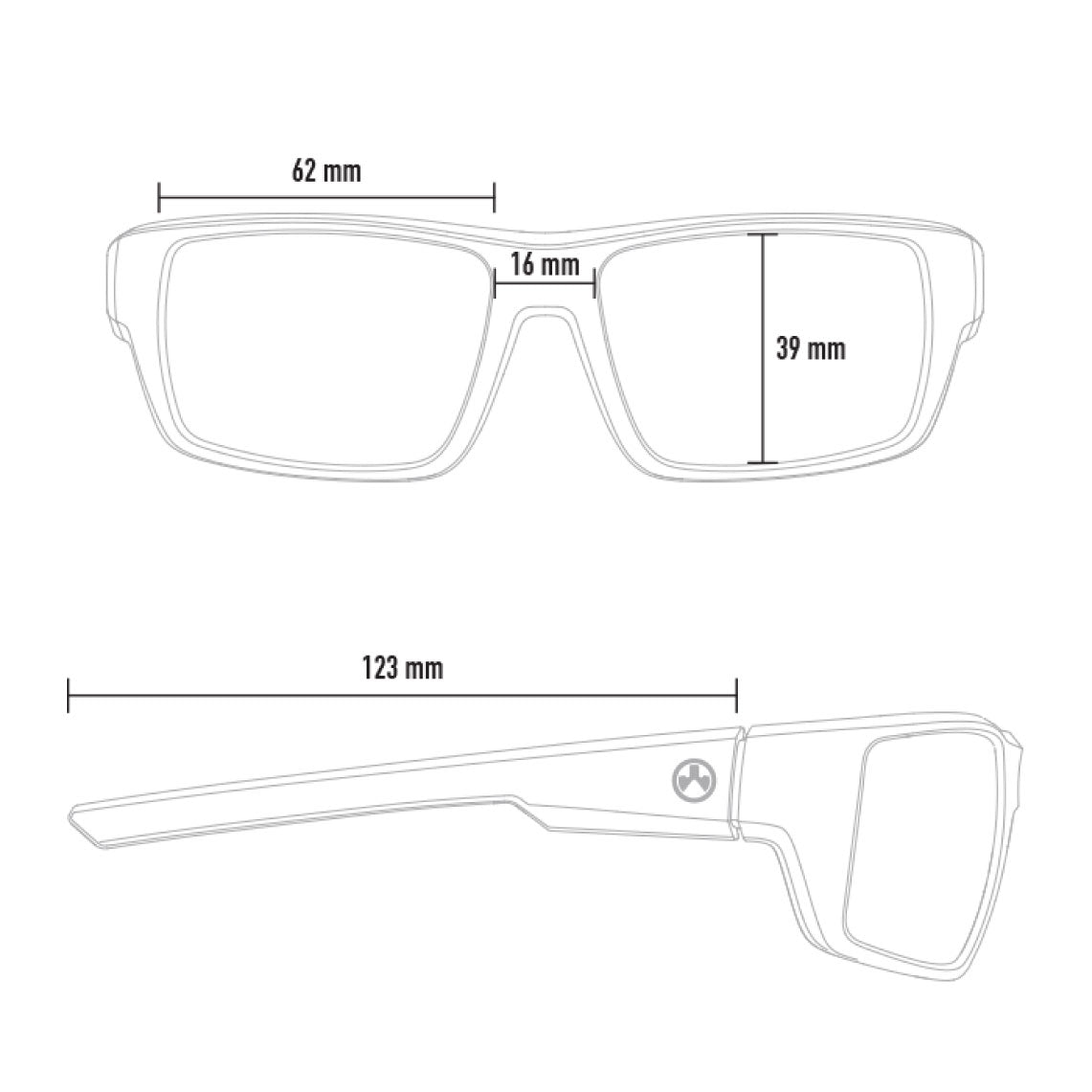 Magpul Apex Eyewear, Polarized - Black Frame, Gray Green Lens