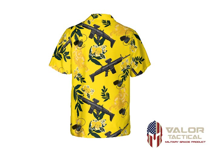 Valor PX Hawaii Shirt - พญาครุฑประทับ Scar [Yellow]