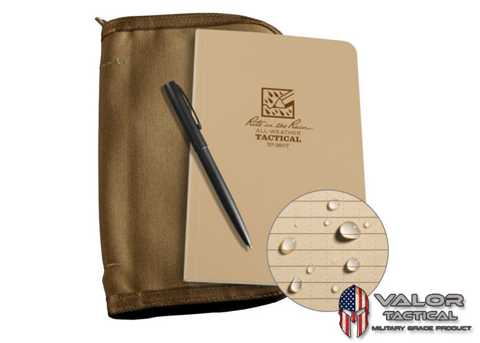 Rite In The Rain - Field Book Kit [ Tan Book Cover / Tan Field Book / Black Pen  ]