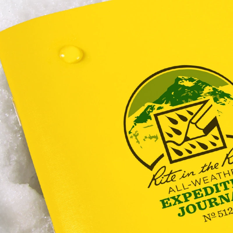 Rite In The Rain - [ Expedition Journal] 4.5 x7 Side Staple with Fabrikoid Cover Notebook [ Yellow ]