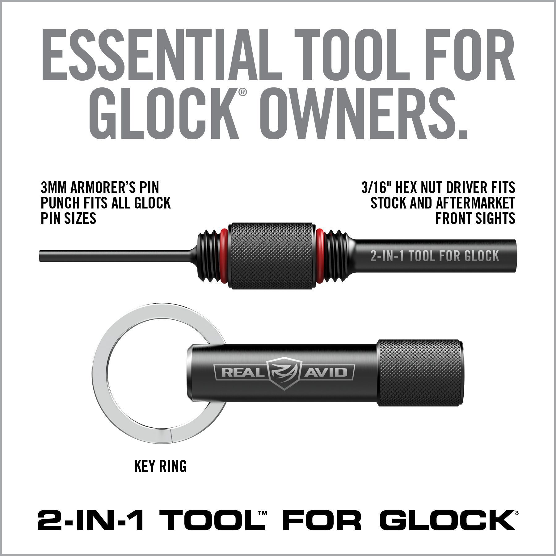 REAL AVID - 2-in-1 Tool for Glock