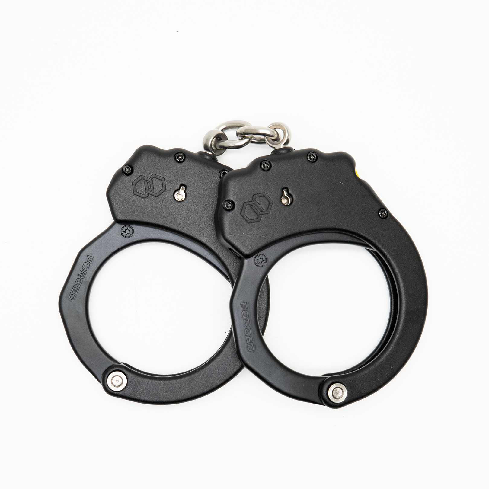 ASP Chain Ultra PLUS Handcuffs (Aluminum) - Black, 1 Pawl (Yellow Tactical)