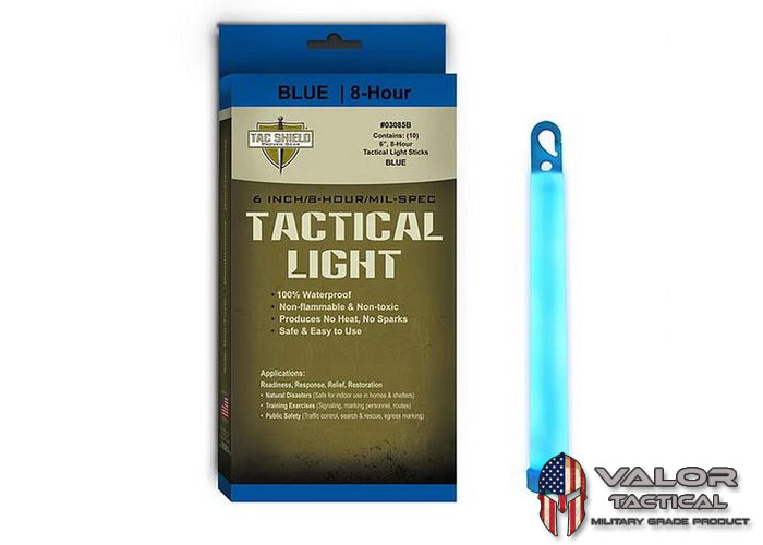 Tac Shield - Tactical Light 10แท่ง/กล่อง 6นิ้ว - 8ชม. [ Blue ]