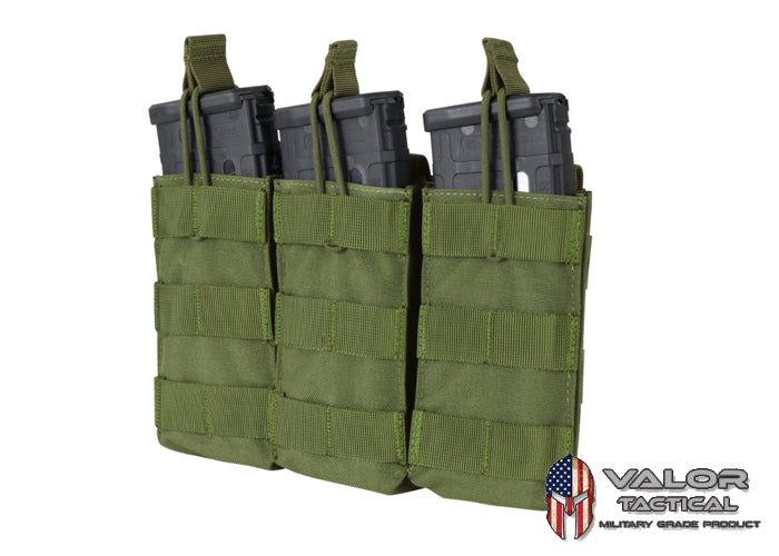 Condor - Triple M4/M16 Open TOP MAG Pouch [ Olive drab ]