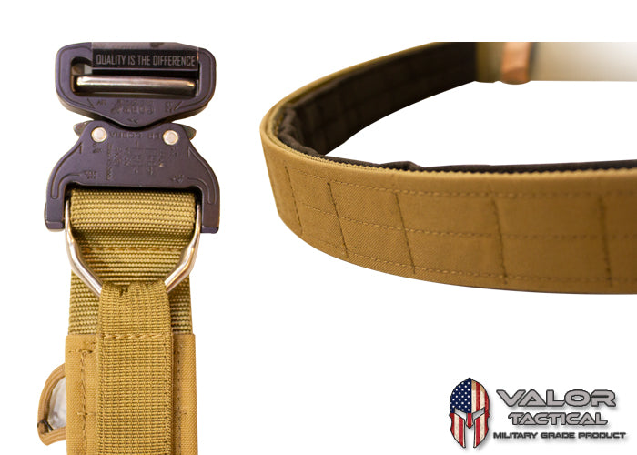 G-Code - Contract Series Operator's Belt 1.75" Cobra Buckle/D-Ring With Velcro and Pad Inner Belt [Coyote/Coyote]