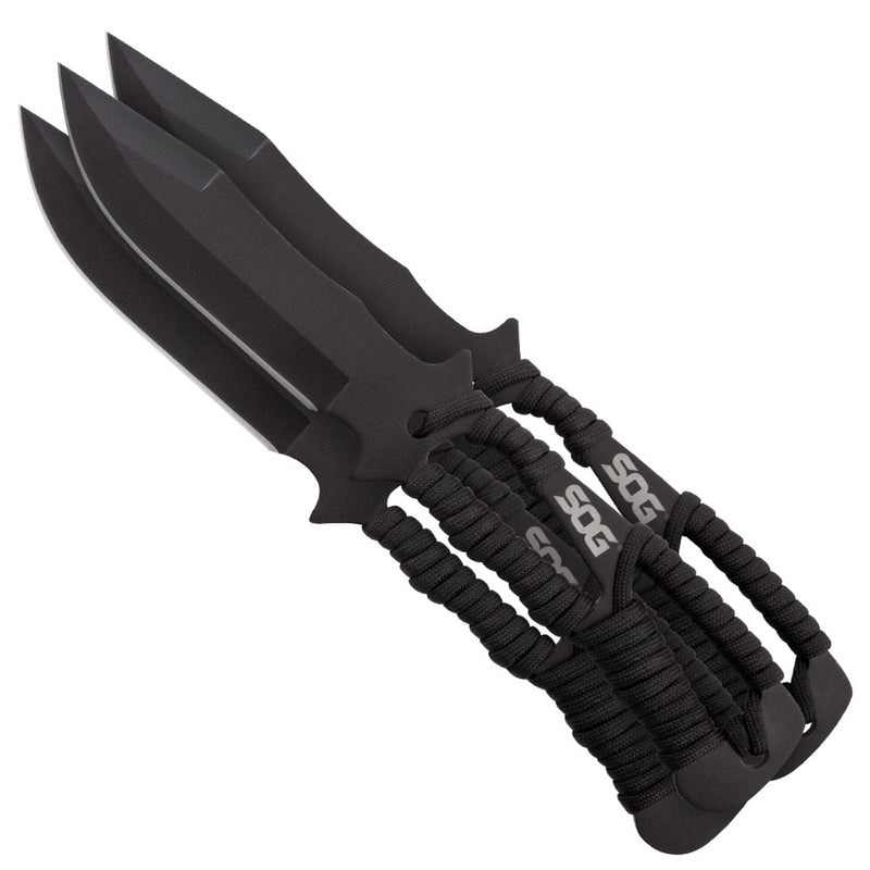 SOG - THROWING KNIVES w/Paracord / Clam Pack - 3 Pack