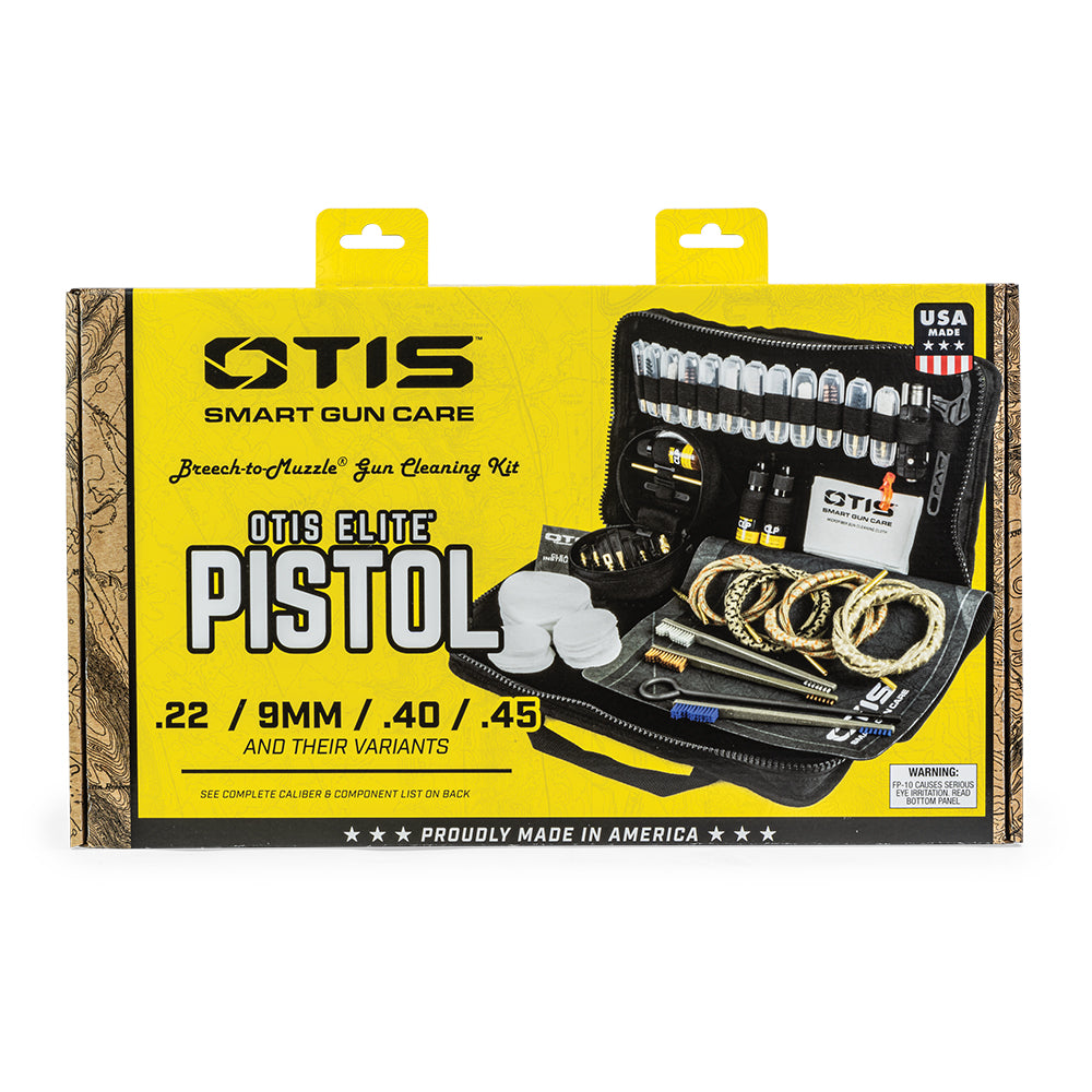 OTIS - ELITE PISTOL - UNIVERSAL PISTOL CLEANING KIT (for.22/9mm/.45mm/.44/.38/.380/.40)