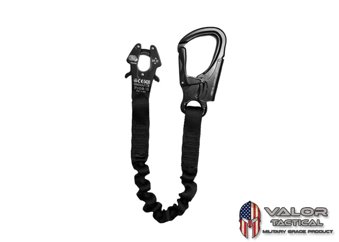 Fusion - PERSONAL RETENTION LANYARD W/KONG FROG QUICK DISCONNECT [ Black / 48"]