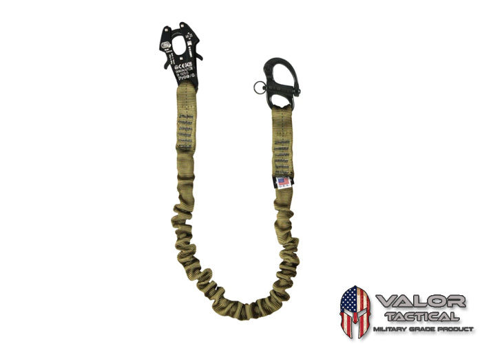 Fusion - EXTRACTION/PERSONAL RETENTION LANYARD W/KONG FROG [ Coyote/ 48"]