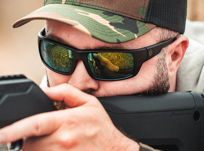 Magpul Apex Eyewear, Polarized - Black Frame, Gray Green Lens