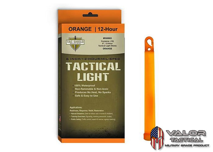 Tac Shield - Tactical Light 10 แท่ง/กล่อง 6นิ้ว - 12ชม. [ Orange ]
