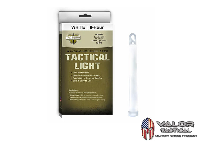 Tac Shield - Tactical Light 10 แท่ง / กล่อง 6นิ้ว - 8ชม [ White ]