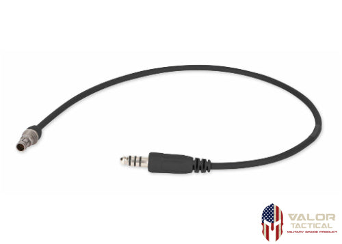 Ops Core - AMP U-174 DOWNLEAD CABLE [ MONO BINAURAL / 27" CABLE ] [ BLACK ]