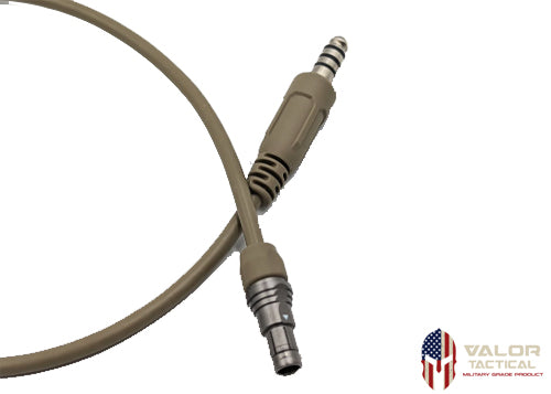 Ops Core - AMP U-174 DOWNLEAD CABLE [ MONO BINAURAL / 27" CABLE ] [ BLACK ]