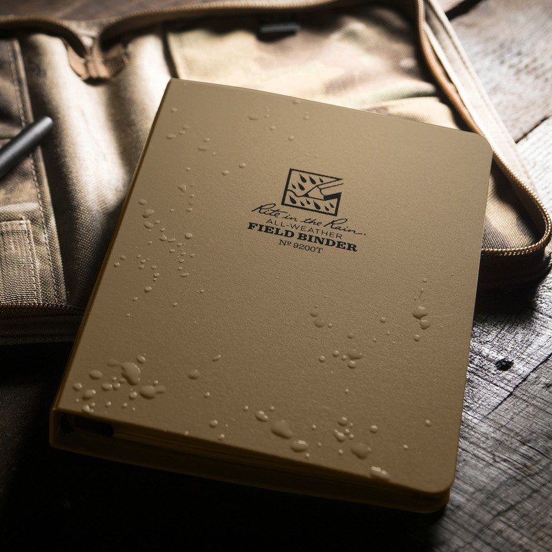 Rite In The Rain - TACTICAL RING BINDER KIT 5.625" x 7.875" Binder, All-Weather Pen, Cover, Reference Card Set [ MC ]