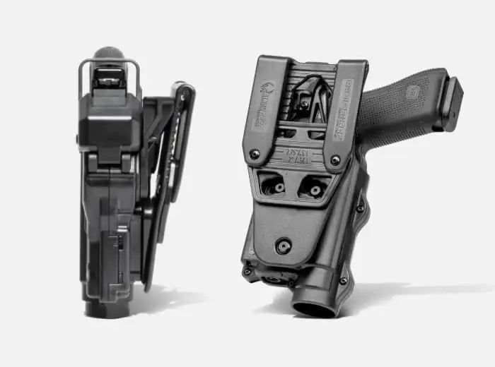 Alien Gear - Rapid Force Belt Slide Holster [Sig P320 Compact/Carry 9mm] Left Handed - With Laser/Light - MRDS Hood