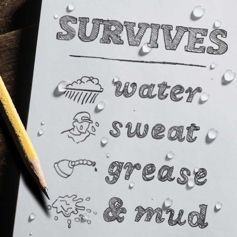 Rite In The Rain - [ Field Interview ] 3x5 Top Spiral with Polydura Cover Notebook [ Black ]